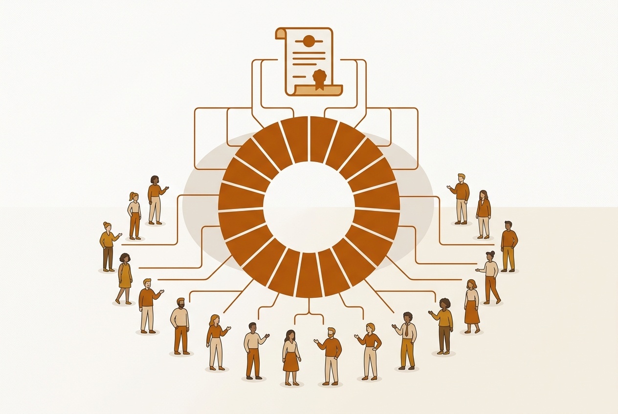 Illustration eines einfachen Anteilscheins als Sinnbild für Aktien Grundlagen